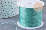 Fil vert or métallisé en polyester 0.4mm, x1 bobine de 50 mètres (G10064)
