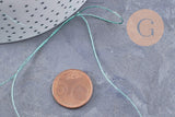 Fil vert or métallisé en polyester 0.4mm, x1 bobine de 50 mètres (G10064)