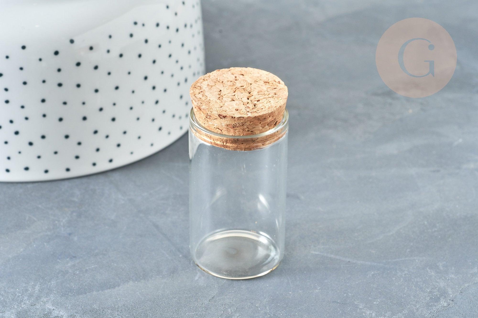 Flacon Eprouvette en verre borosilicate bouchon en liège 50mm, x1 (G8156)