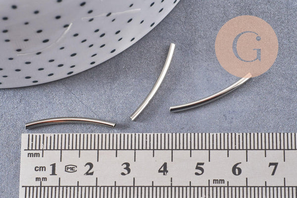 Grand tubes platine 35mm, x50 (7.10gr) (G2800)