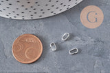 Colgador grande de acero inoxidable 304 plateado de 5.5mm, x10 (G11266)