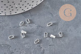 Colgador grande de acero inoxidable 304 plateado de 5.5mm, x10 (G11266)
