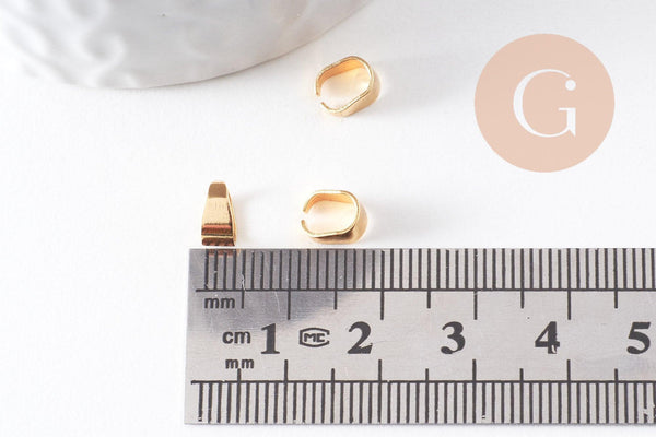 Grande bélière acier doré 7.5mm,x5 (G4058)