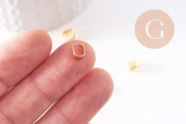 Grande bélière acier doré 7.5mm,x5 (G4058)