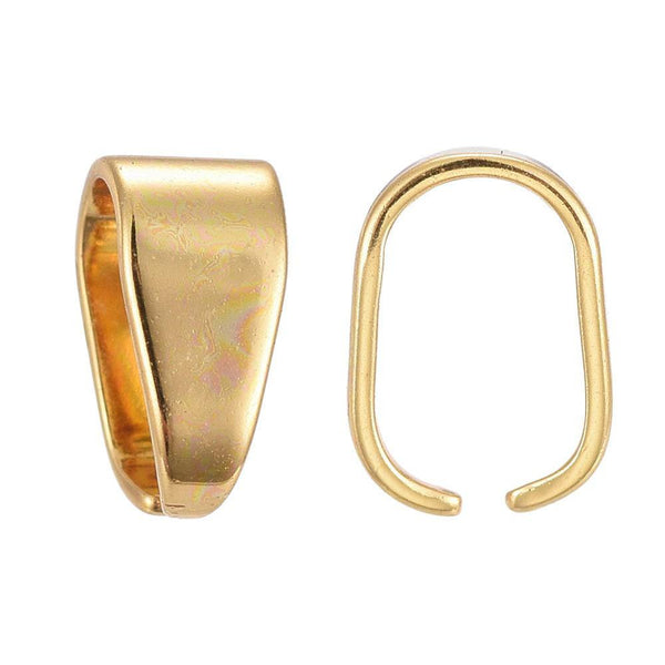 Grande bélière acier doré 7.5mm,x5 (G4058)