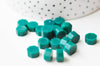 Granulés cire verte à cacheter, fourniture pour création de sceaux personnalisés pour sceaux et invitations de mariage DIY, les 100,G3282