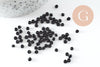 Grosses perles rocaille noire 4mm, x10Gr (G0901)