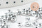Grosses perles rocaille argent 4mm, x10 Gr (G5401)