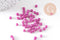 Grosses perles rocaille rose fuchsia 4mm,perles rocaille rose opaque, création bijoux , x10 Gr (G3737)