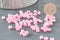 Grosses perles rocaille rose nacrée 4mm, perles rose pâle perlage x10g (G5474)