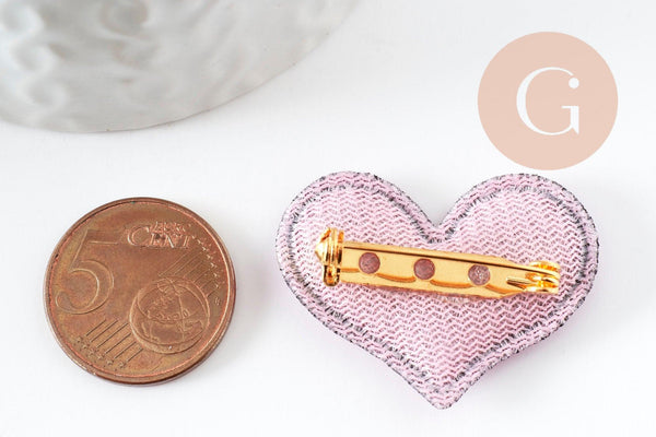 Kit Ma broche coeur coloré à créer, x1 (G9399)