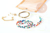 Kit bracelet Vecchio multicolore personnalisé lettres zircon, Coffrets et kits pour la création de bijoux fantaisie DIY, la pochette (G8747)