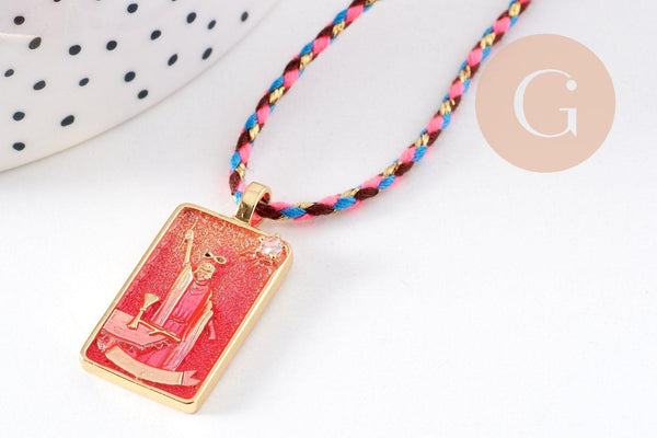 Kit création Collier Médaille Tarot coloré x1 (G10108)