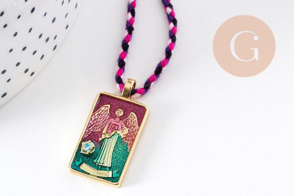 Kit création Collier Médaille Tarot coloré x1 (G10108)