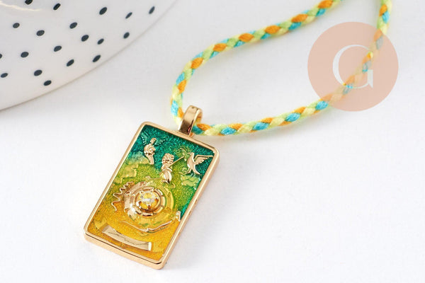 Kit création Collier Médaille Tarot coloré x1 (G10108)
