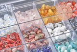 Kit mix de perles 12 couleurs pierre naturelles Lithothérapie x1 (G9707)
