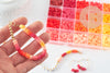 Kit mix de perles heishi Rouge orange x1 G9608