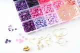 Kit mix de perles heishi violet rose, x1 (G9788)