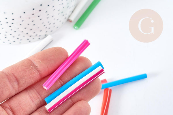 Lot 10 canes polymères mignons animaux mélangées 50mm, création pate polymère, x 10 G8484