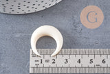 Lune corne blanche naturelle 8mm, Septum piercing écarteur corne naturelle x1 (G0253)