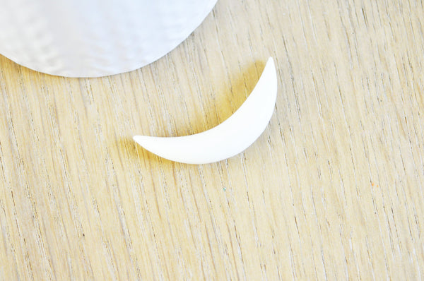 Lune corne blanche naturelle 8mm, Septum piercing écarteur corne naturelle x1 G3129