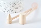 Maillet bijoux bois naturel 152-157mm,outils création Bijoux,outil bijouterie, x 2 (G8155)