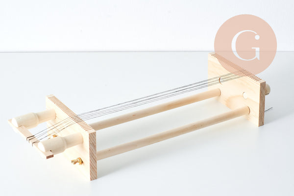 Métier à tisser des perles en bois + perles de rocailles x1 (G10758)