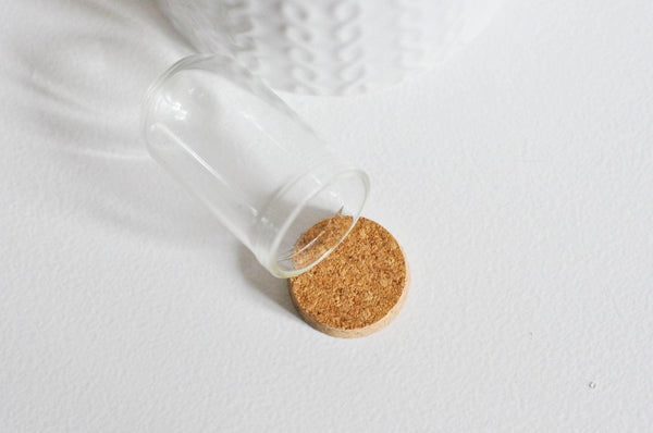 Mini cloche en verre et support en liège 44.5mm, x1 (G1687)