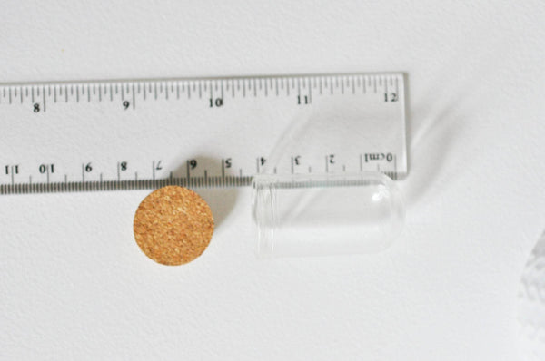 Mini cloche en verre et support en liège 44.5mm, x1 (G1687)
