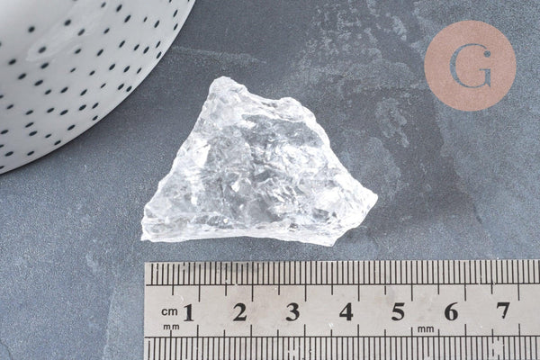 Morceaux Cristal de roche naturel 30-50mm transparent brute, pierre semi-précieuse, lithothérapie, x1 G6846