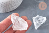 Morceaux Cristal de roche naturel 30-50mm transparent brute, pierre semi-précieuse, lithothérapie, x1 G6846