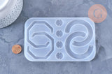 Moule pour fabrication boucles créoles résine, un moule en silicone pour réaliser des bijoux avec inclusion en résine, x1,G3364