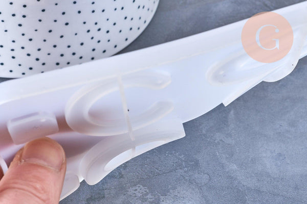 Moule pour fabrication boucles formes géométriques résine, x1 (G5892)