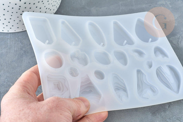 Moule pour fabrication pendentif résine 125x170mm, x1 (G8225)