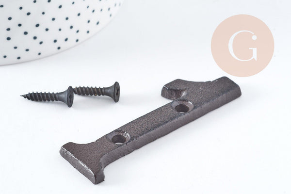 Numéro 1 accroche murale fer argenté foncé 74x19x5mm, accessoire maison, décoration maison, x1 G9104