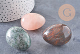 Oeuf en pierre Quartz rose Jaspe oeil tigre naturel Jade agate brut roulé,litotherapie, oeuf de décoration pierre naturel, x1 (G4806)