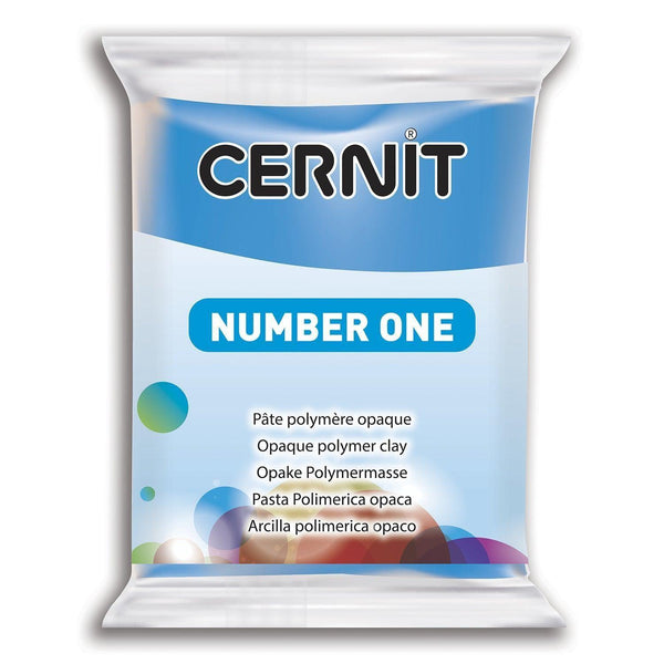 Pâte polymère Cernit Number one opaque - Bleu x56g (G10439)