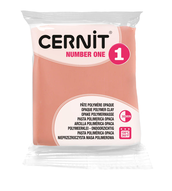 Pâte polymère Cernit Number one opaque - Rose anglais x56g (G10424)