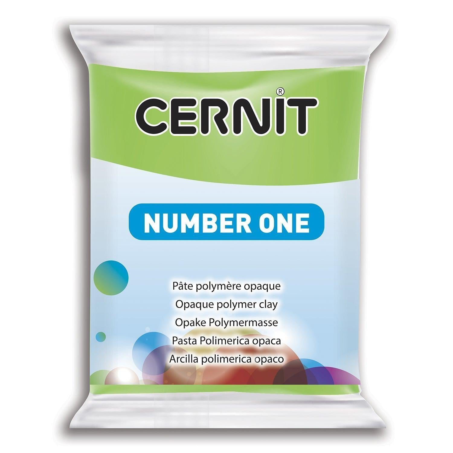 Pâte polymère Cernit Number one opaque - Vert Clair x56g (G10431)