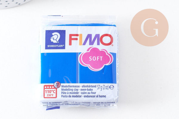 Pâte polymère Fimo opaque - Bleu Pacifique x57g (G10604)
