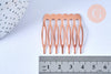 Peigne cheveux cuivre 39mm, x10 (G0858)