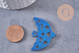 Pendentif Colombe acrylique 40mm, x2 (G10275)