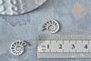 Pendentif Coquillage acier 201 inoxydable argenté 11,4mm, x1 (G7861)