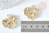 Pendentif Feuille Monsterosa zamac doré clair 27mm, x1 - G7411