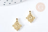 Pendentif Goutte acier inoxydable 304 doré IP 15mm, x1 (G8858)