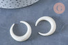 Pendentif Lune corne blanche naturelle 21x6mm, pendentif lune en corne naturelle, création bijoux, x1 G6497