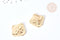 Pendentif Médaille martelée abeille laiton doré 19,5mm, pendentif insecte création bijoux, x1 G8077