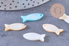 Pendentif Poissons nacre multicolore 19-24mm, x5 (G10630)