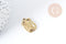 Pendentif Scarabée Egyptien acier 304 inoxydable doré IP 20.5mm, x1 (G8995)