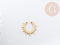 Pendentif acier 201 inoxydable doré soleil 19.5mm, x1 (G6149)